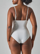 Lace Trim Deep V-Neck Bodysuit