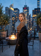 Leopard Print & Lace Long Sleeve Bodysuit