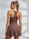 Half-Zip Racerback Tennis Dress