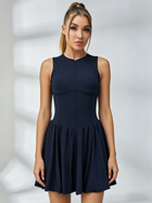 Half-Zip Bubble Hem Tennis Dress