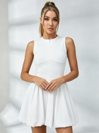Half-Zip Bubble Hem Tennis Dress