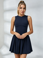 Half-Zip Bubble Hem Tennis Dress