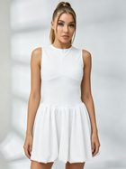 Half-Zip Bubble Hem Tennis Dress