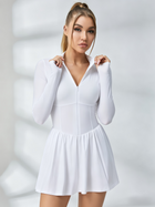 Long-Sleeve Quarter-Zip Tennis Dress