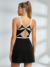 Geometric Cutout Tennis Dress