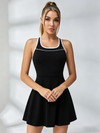 Contrast Trim Racerback Tennis Dress