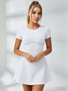 Curved Back Cutout Tennis Dress