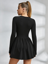 Half-Zip Long-Sleeve Tennis Dress