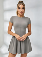 Half-Zip Short-Sleeve Tennis Dress