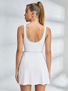 Contrast-Trim Tie-Waist Tennis Dress