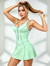 Zip Front Racerback Tennis Dress