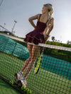 Contrast Piping Corset Layered Skater Mini Dress