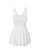 Sleeveless V-Neck Mini Dress with Criss-Cross Back