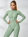 Sexy Zipper Stitch Performance Jumpsuit
