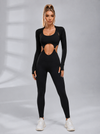 2 Pieces Cutout Shrug Fitness Jumpsuit