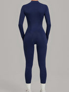 Half Zip Long Sleeve Fitness Jumpsuit