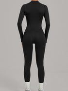 Half Zip Long Sleeve Fitness Jumpsuit