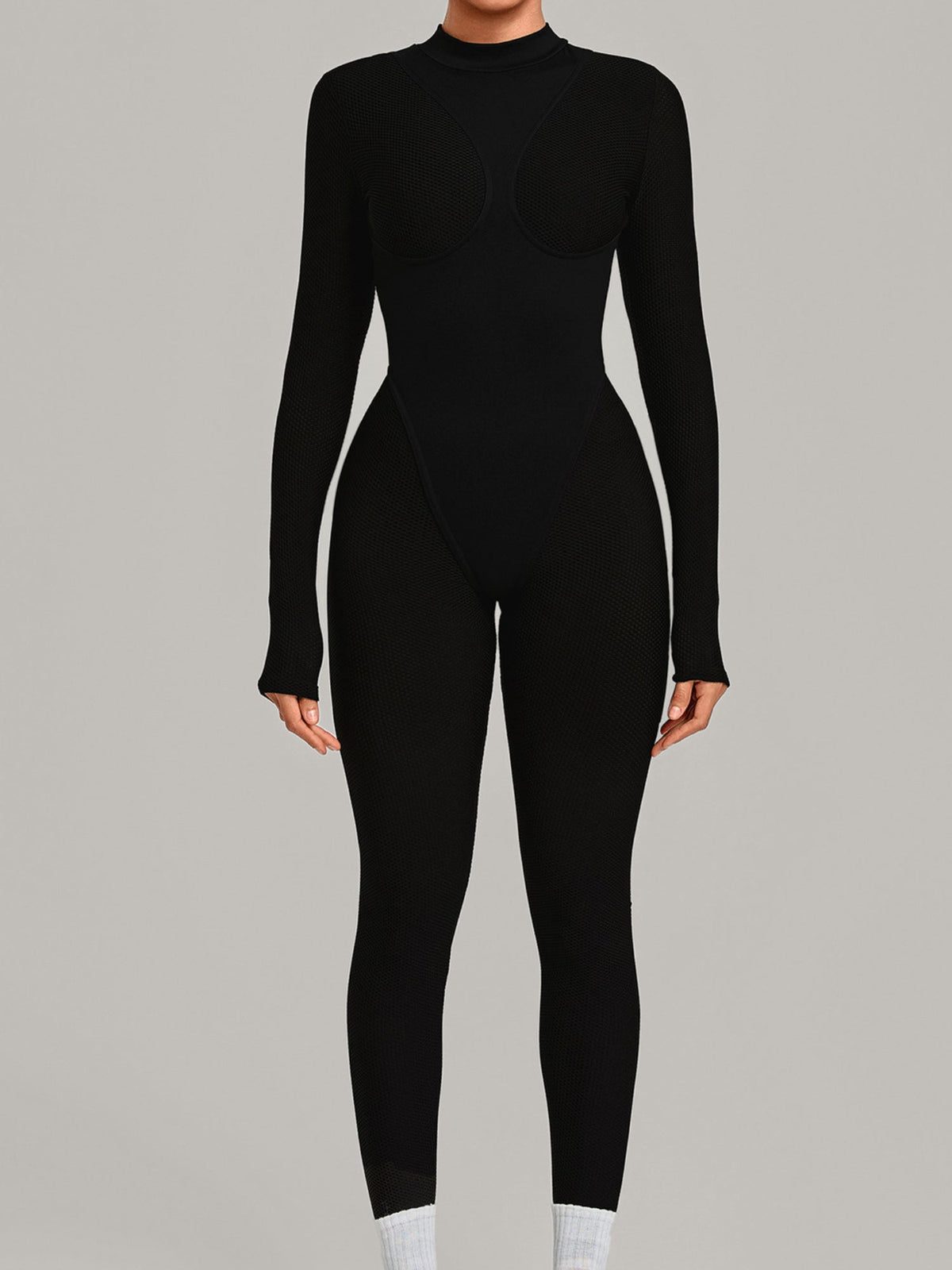 High Neck Open Back Workout Jumpsuit