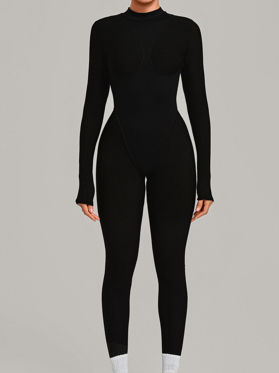 High Neck Open Back Workout Jumpsuit