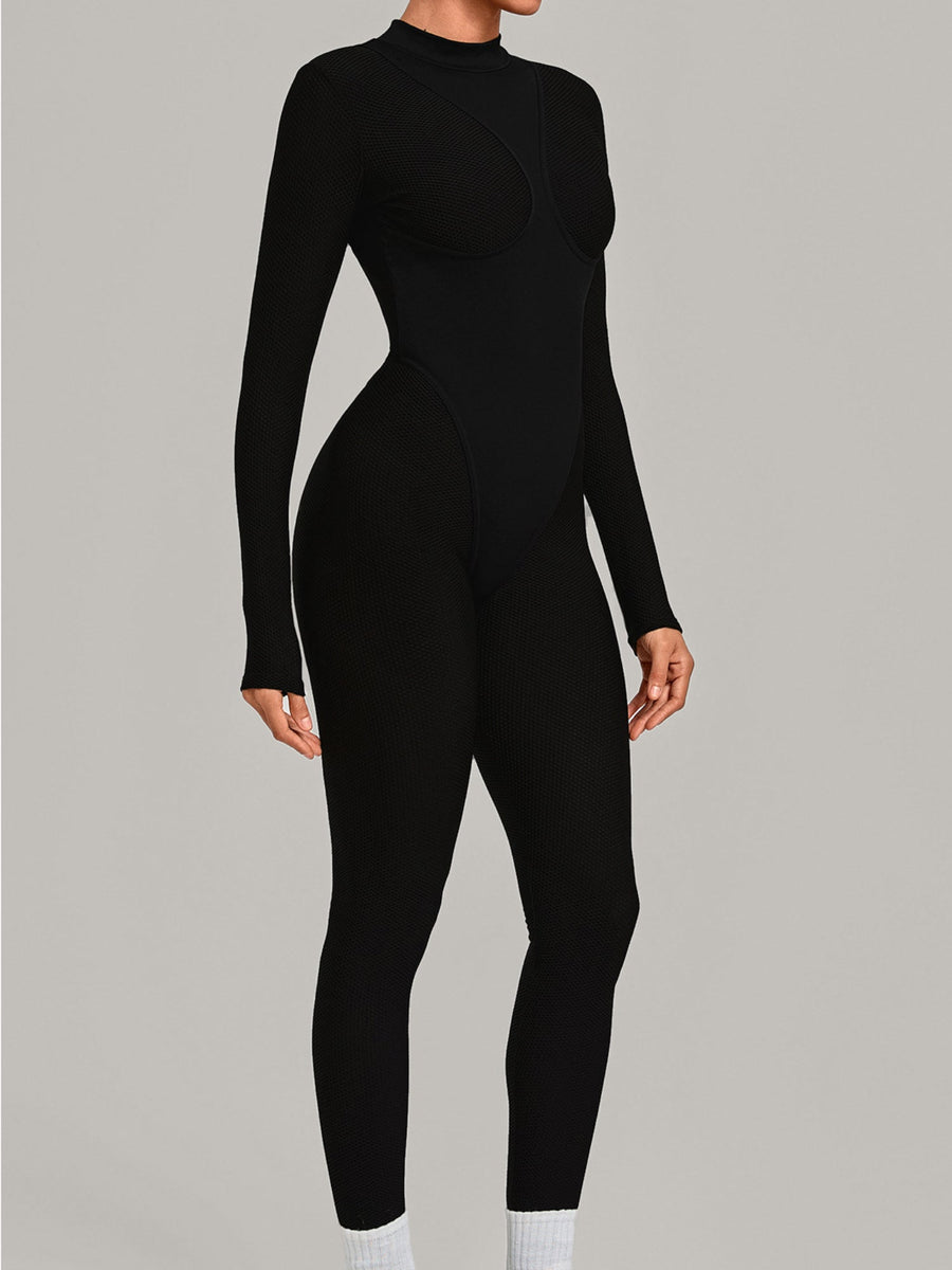 High Neck Open Back Workout Jumpsuit