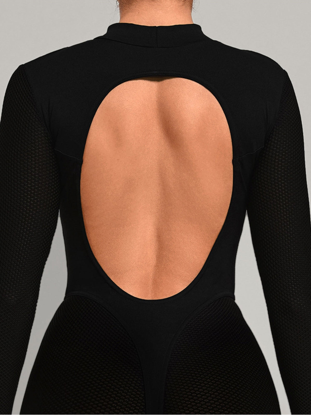 High Neck Open Back Workout Jumpsuit