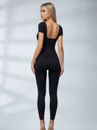 Square Neck Cutout Yoga Jumpsuit