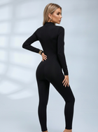 Half Zip Long Sleeve Printed Athletic Jumpsuit
