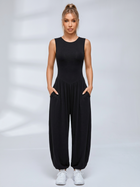 Stretchy Casual Sleeveless Long Jumpsuit