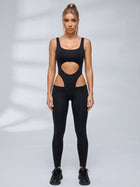 Cutout Back Yoga Jumpsuit