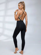 Snake Print Cutout Yoga Jumpsuit