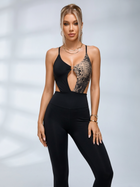 Snake Print Cutout Yoga Jumpsuit