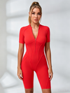 Sexy Zipper Booty Romper