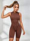 Sexy Backless Zipper Quick-dry Romper