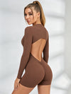 Hollow Out Backless Scrunch Bum Push Up Design Romper
