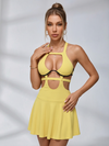 Sexy Contrast Color Stripe Hollow Out Jumpsuit