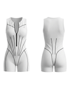 Stripes Tummy Control Push Up Short Romper