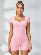 Open-Back Short-Sleeve Romper