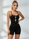 Multi‑Cutout Adjustable‑Strap Compression Romper