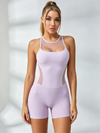 Mesh-Panel Racerback Compression Romper
