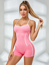 Crisscross-Back Compression Short Romper