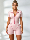 Short-Sleeve SculptingZip Romper