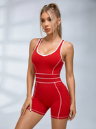 Crisscross Back Tummy Control Butt Lifting Sports Romper