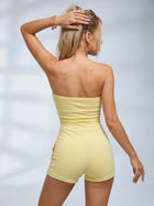 Tube Top High Stretch Cargo Romper