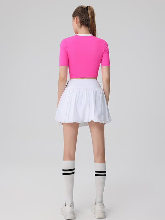 Bubble Tennis Skirt & Crop Top Set