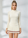 Long-Sleeve Half-Zip Tennis Dress