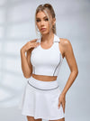 Contrast Collar Racerback Tennis Set