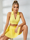 Collared Keyhole-Back Tennis Set
