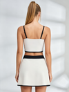 Contrast-Trim Bustier Tennis Set