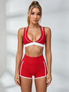 Contrast Color Stripes Short Tracksuit