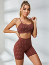 Polka Dot Crisscross Workout Short Set